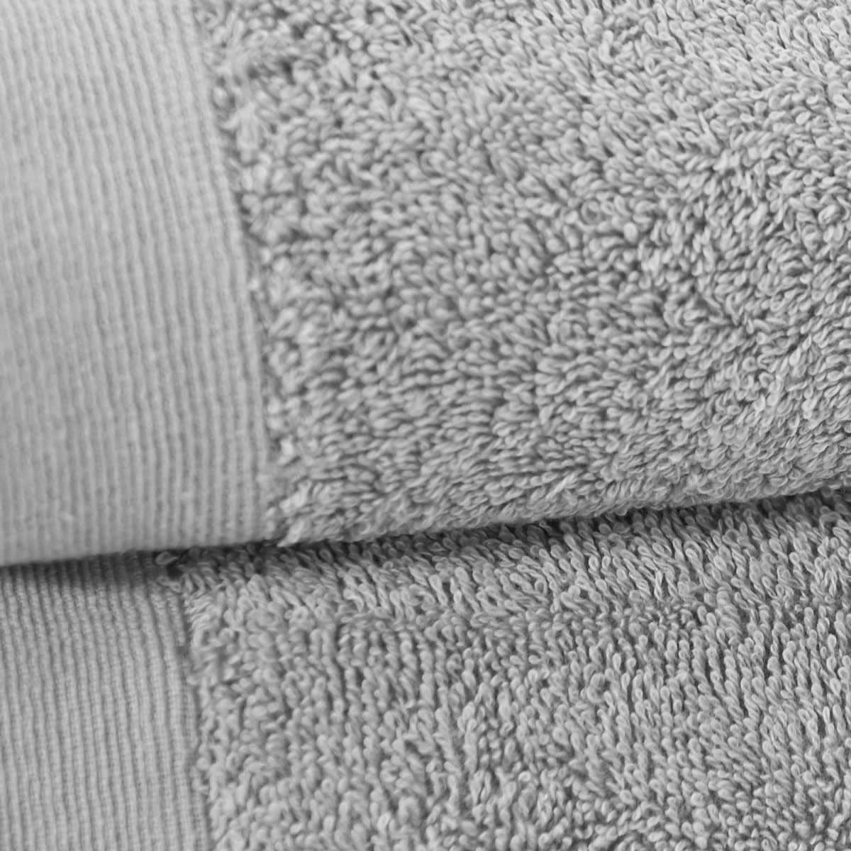 STUDIO - Lot de 2 draps de bain 500 gr/m²  gris perle 70x130 cm