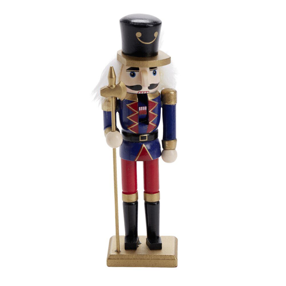 Figurine Casse-Noisette No&euml;l en bois à poser 6x5xH18cm (3 modèles)