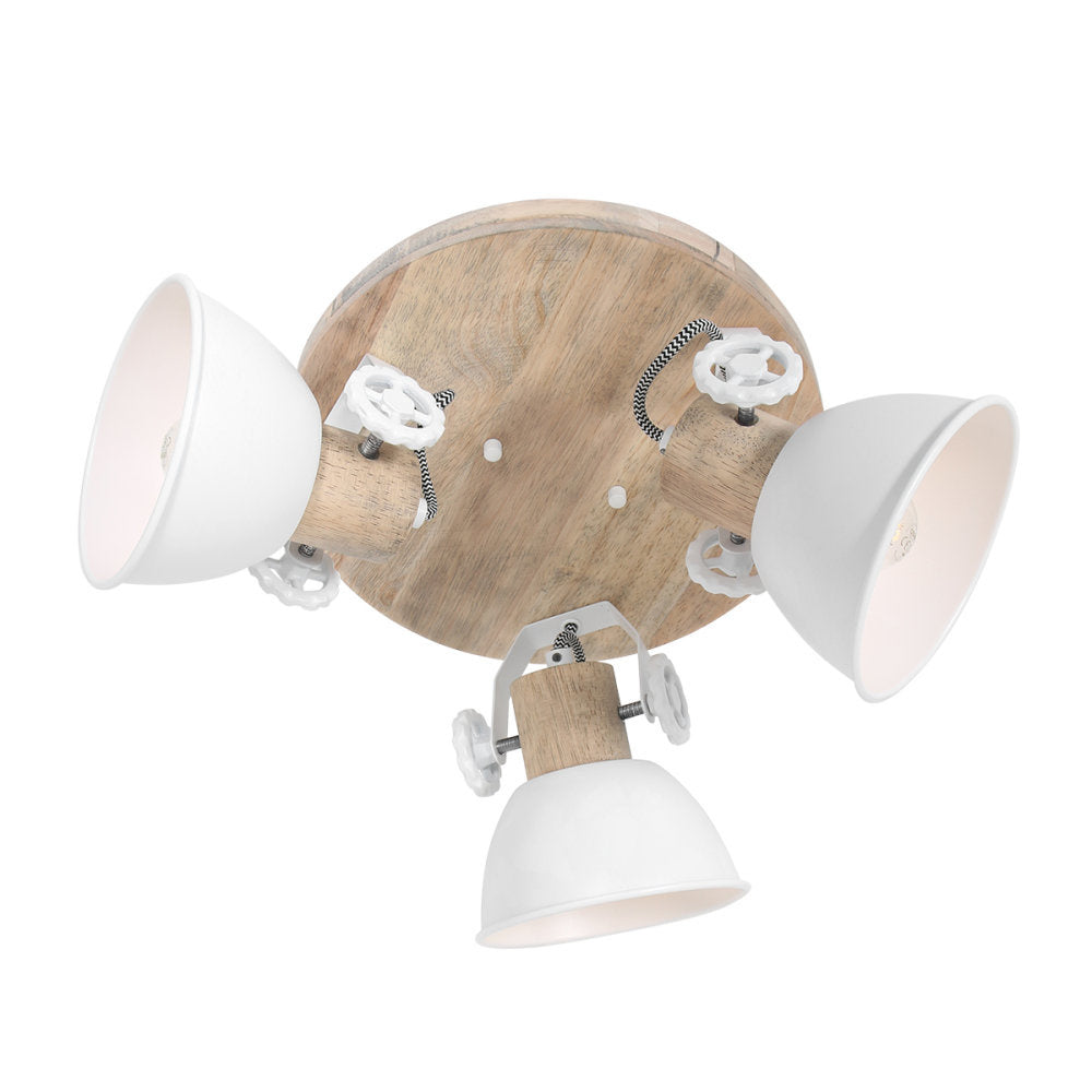 Mexlite spot gearwood - 3 lichts - 38x 20 cm - wit