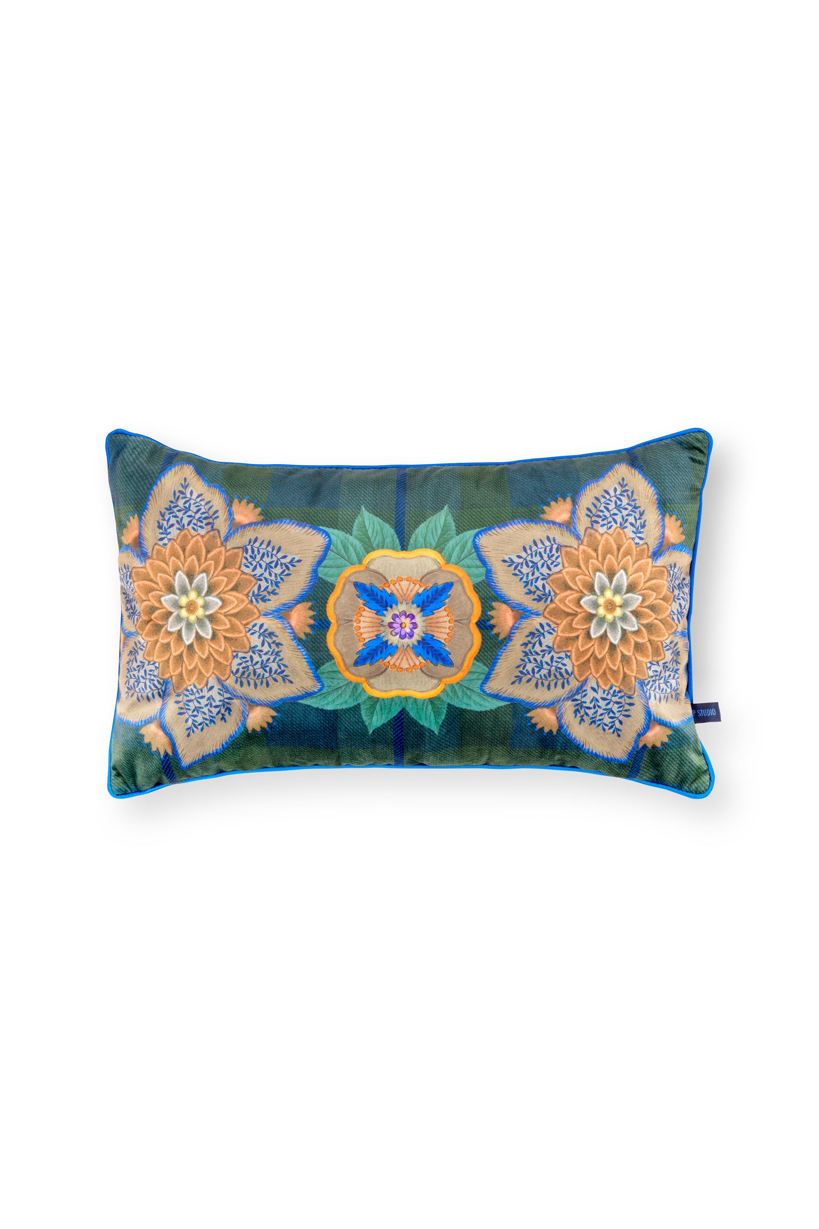 Pip Studio Sierkussen Flores Felices - Blauw - 30x50cm