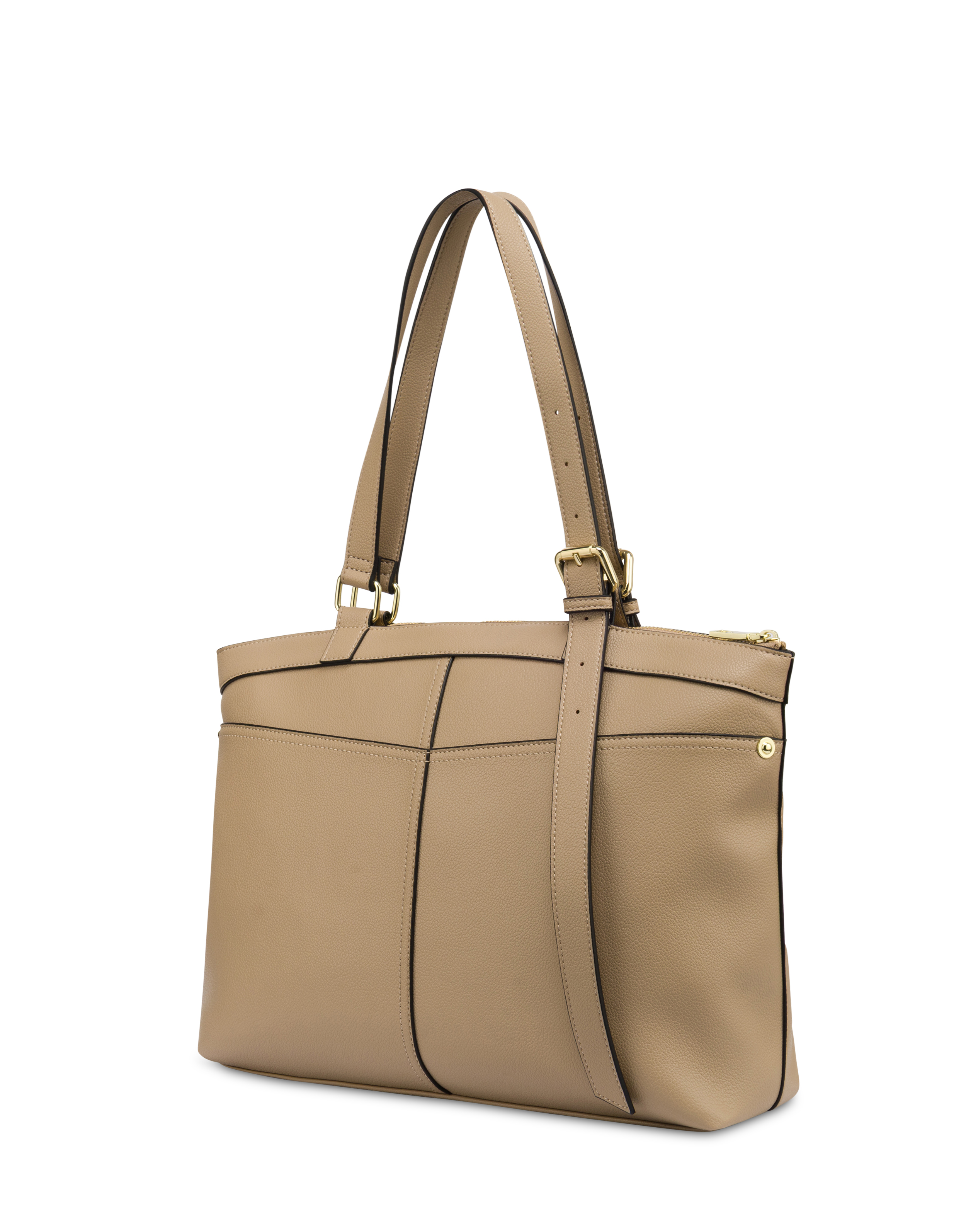 Borsa A Spalla Indigo In Pu Taupe/taupe