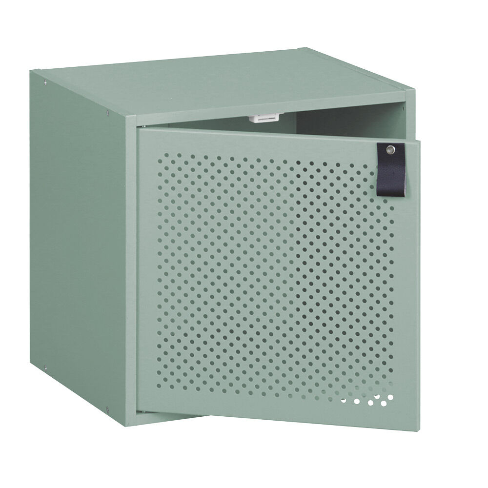 Porte Box Cube métal ajouré vert 32,2x32,2cm