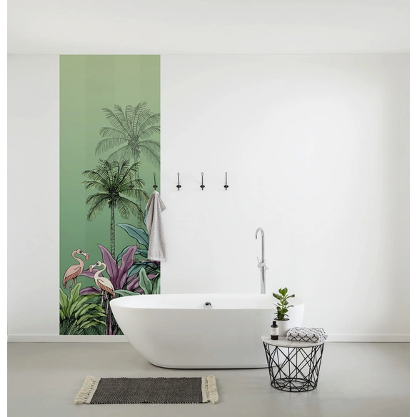 Vliestapete »Jungle Flamingo«, bunt, glatt