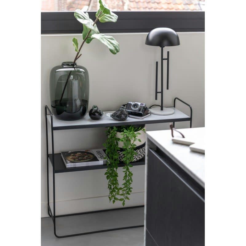 CLEO - Vase verre gris H45cm