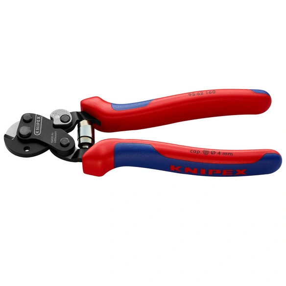 Zange, Drahtseilschere rot / blau, 160mm