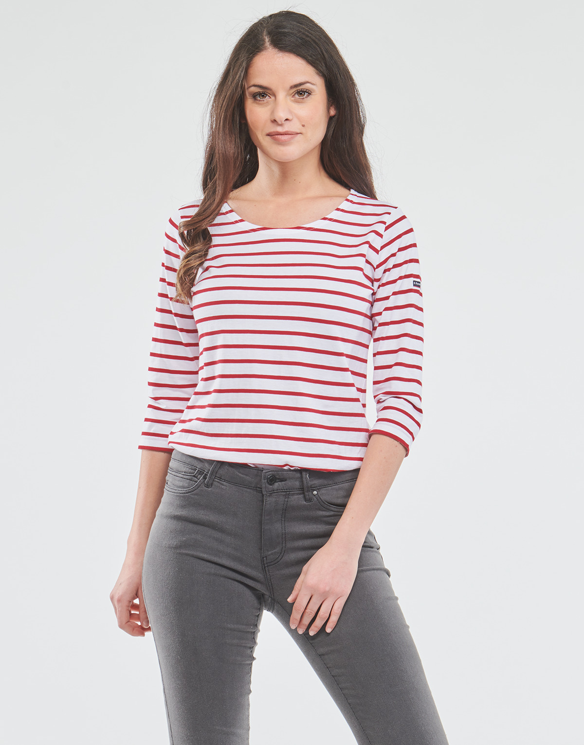 Armor Lux - MARINIERE JERSEY ML - White / Red