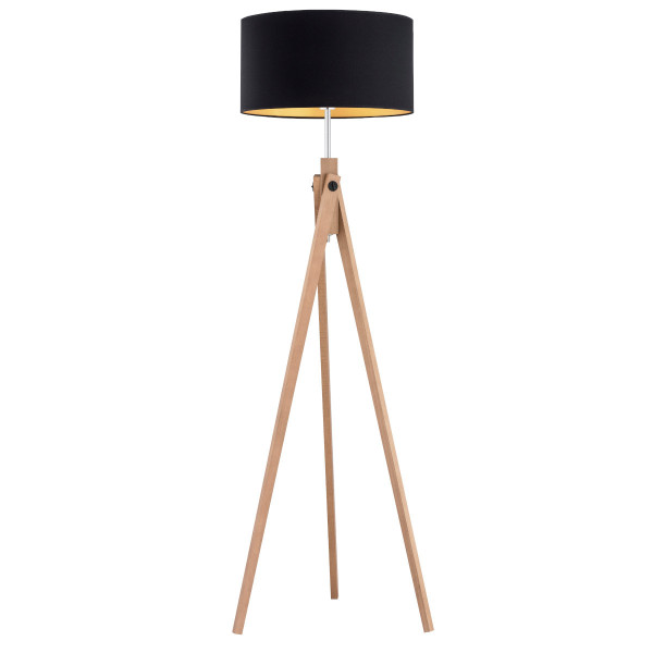 Lampa podłogowa brązowo-czarna ANGEL 1xE27x15W wym:155x45x45cm Alfa