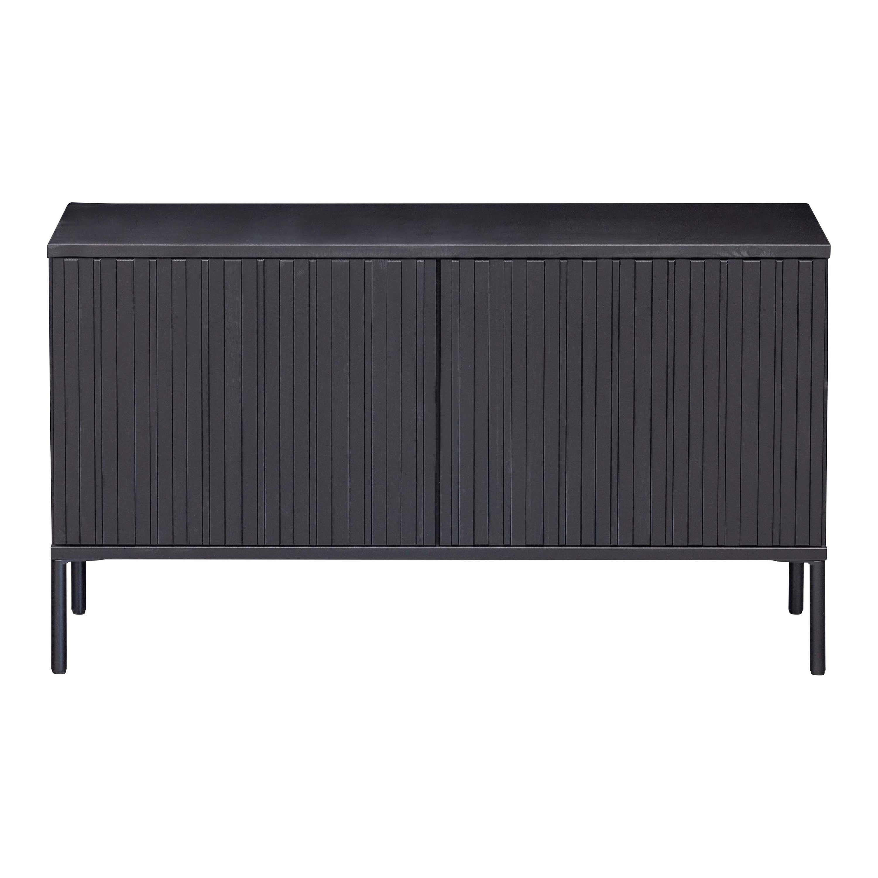 WOOOD New Gravure Tv-meubel B 100 cm - Grenen - Zwart