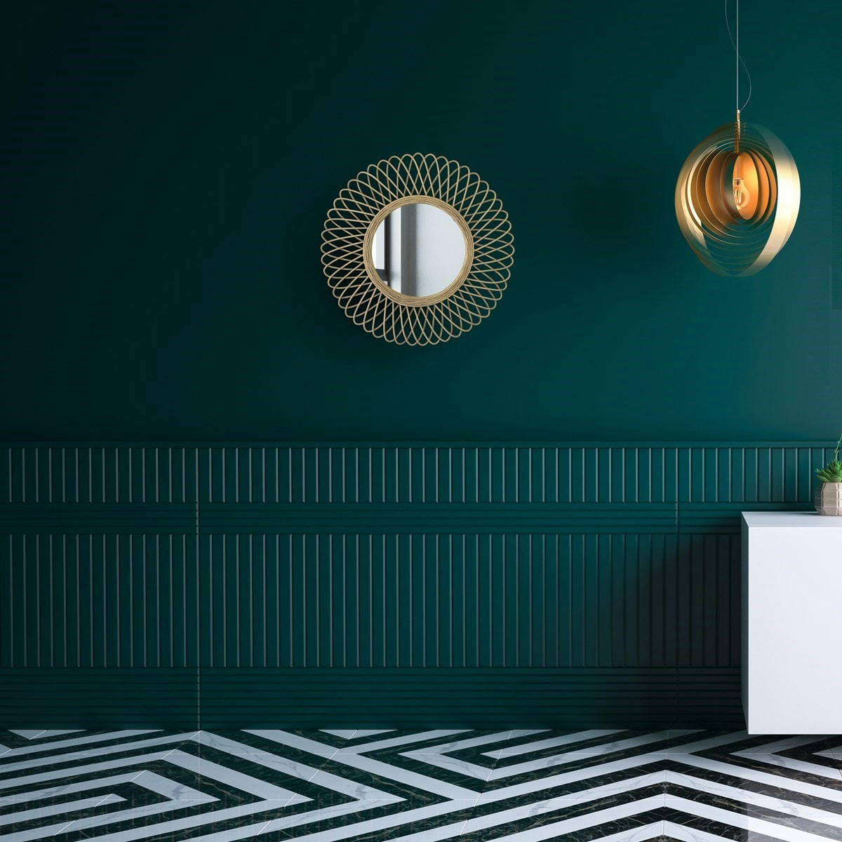 MILA - Miroir rond en rotin naturel 58cm