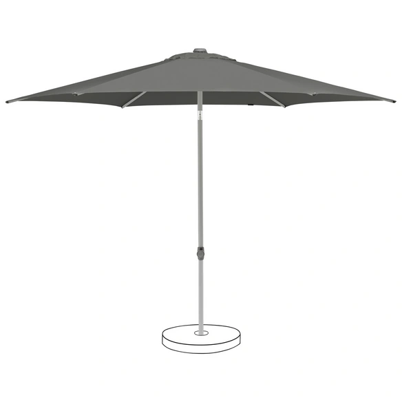 Sonnenschirm, LxH: 250x239 cm, grau