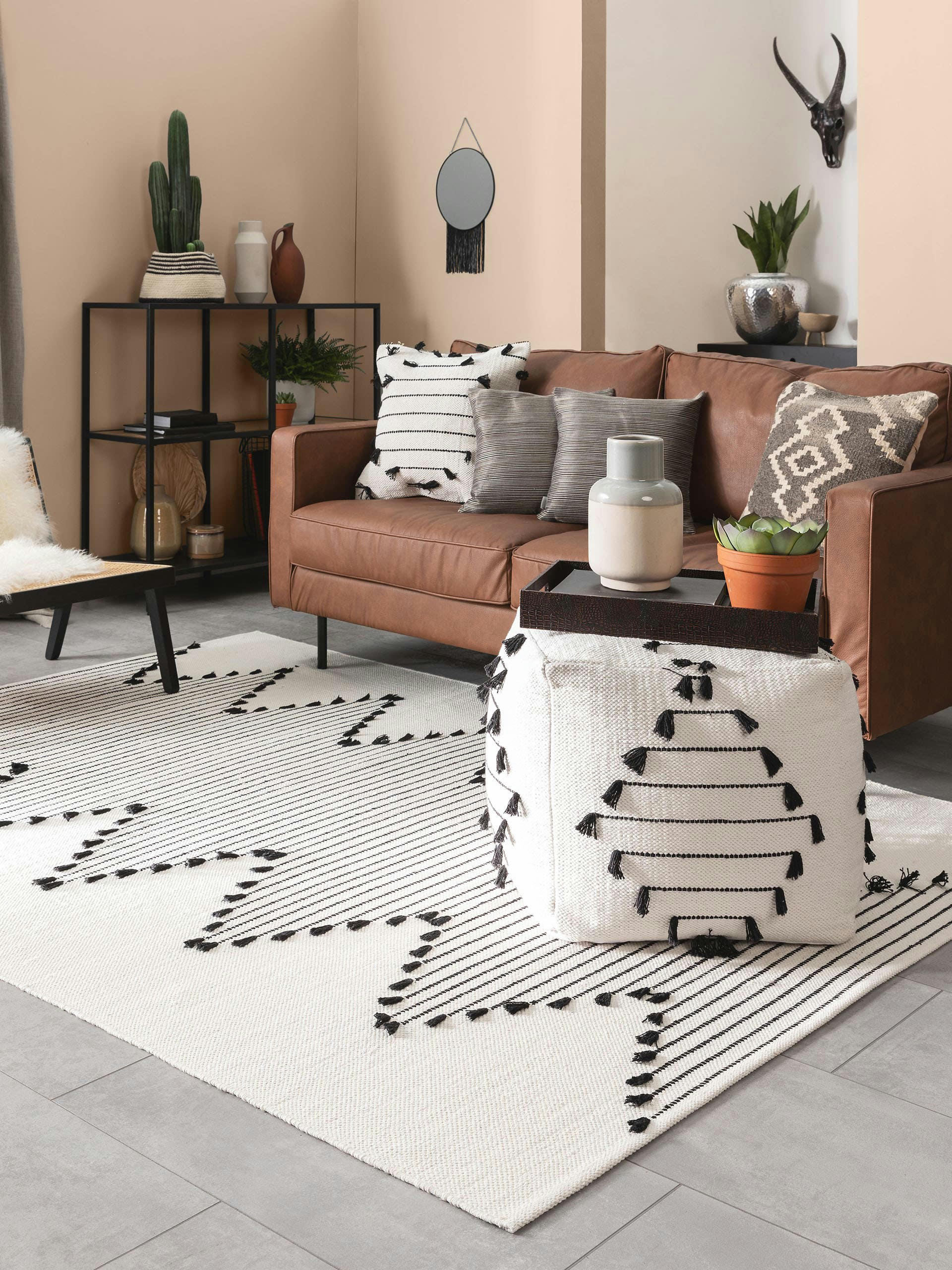 BO - Tapis en coton ivory 200x300