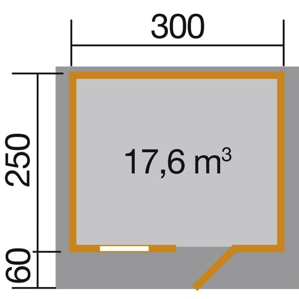 Gartenhaus »139 A Gr.1«, Holz, BxHxT: 380 x 262 x 250 cm (Außenmaße inkl. Dachüberstand)