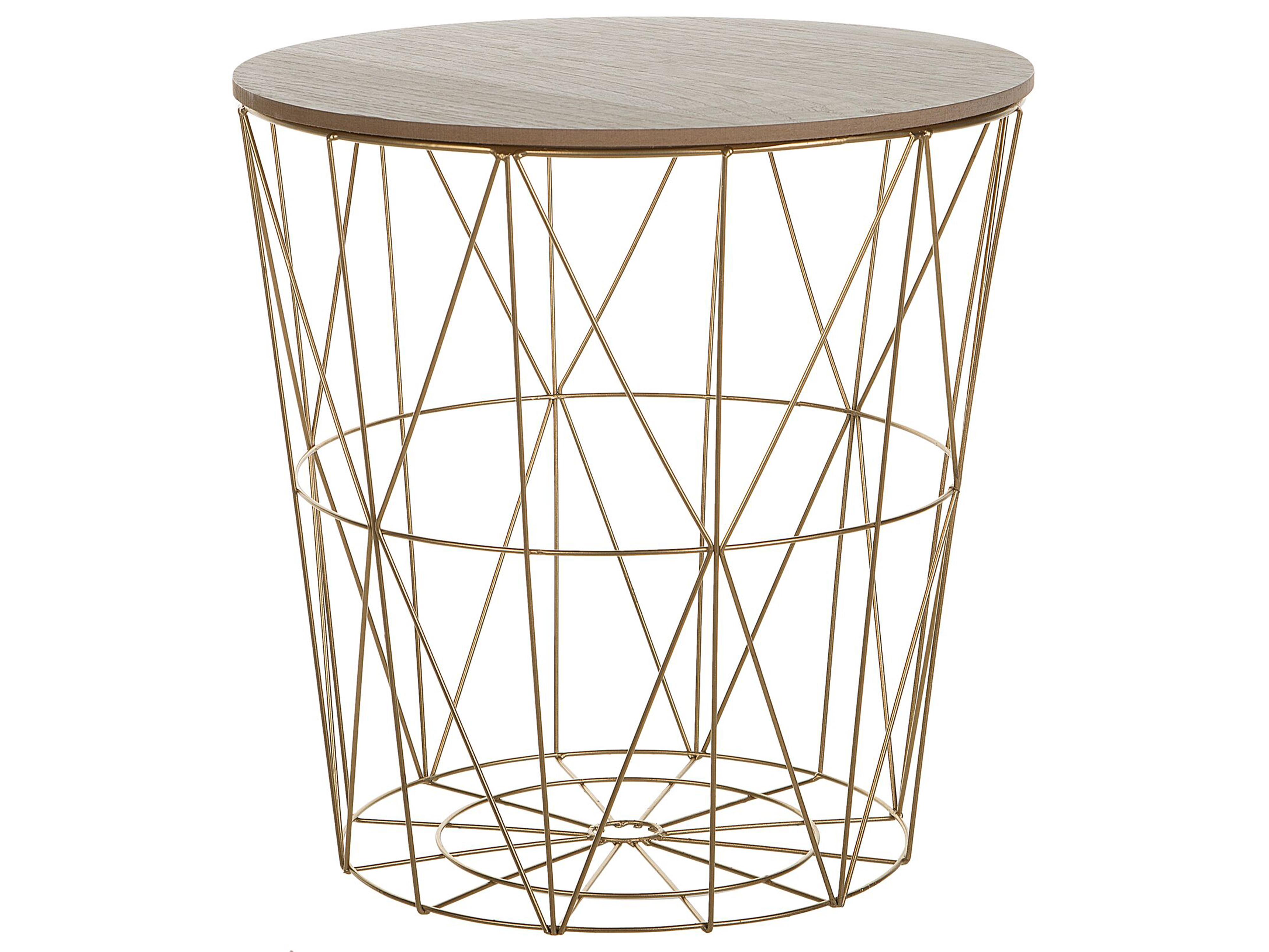 Side Table LANARK Gold with Storage