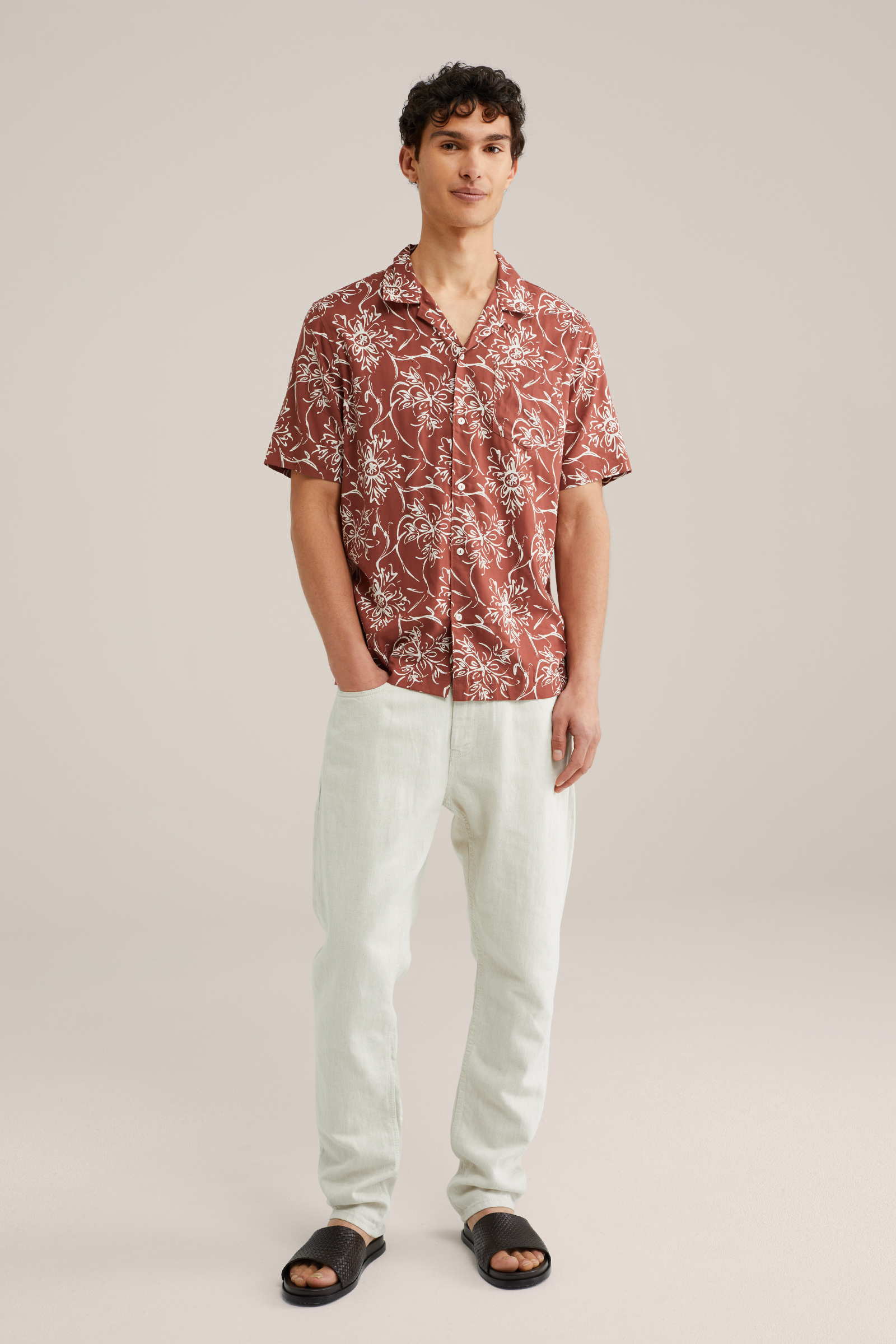 Heren Regular fit overhemd met print