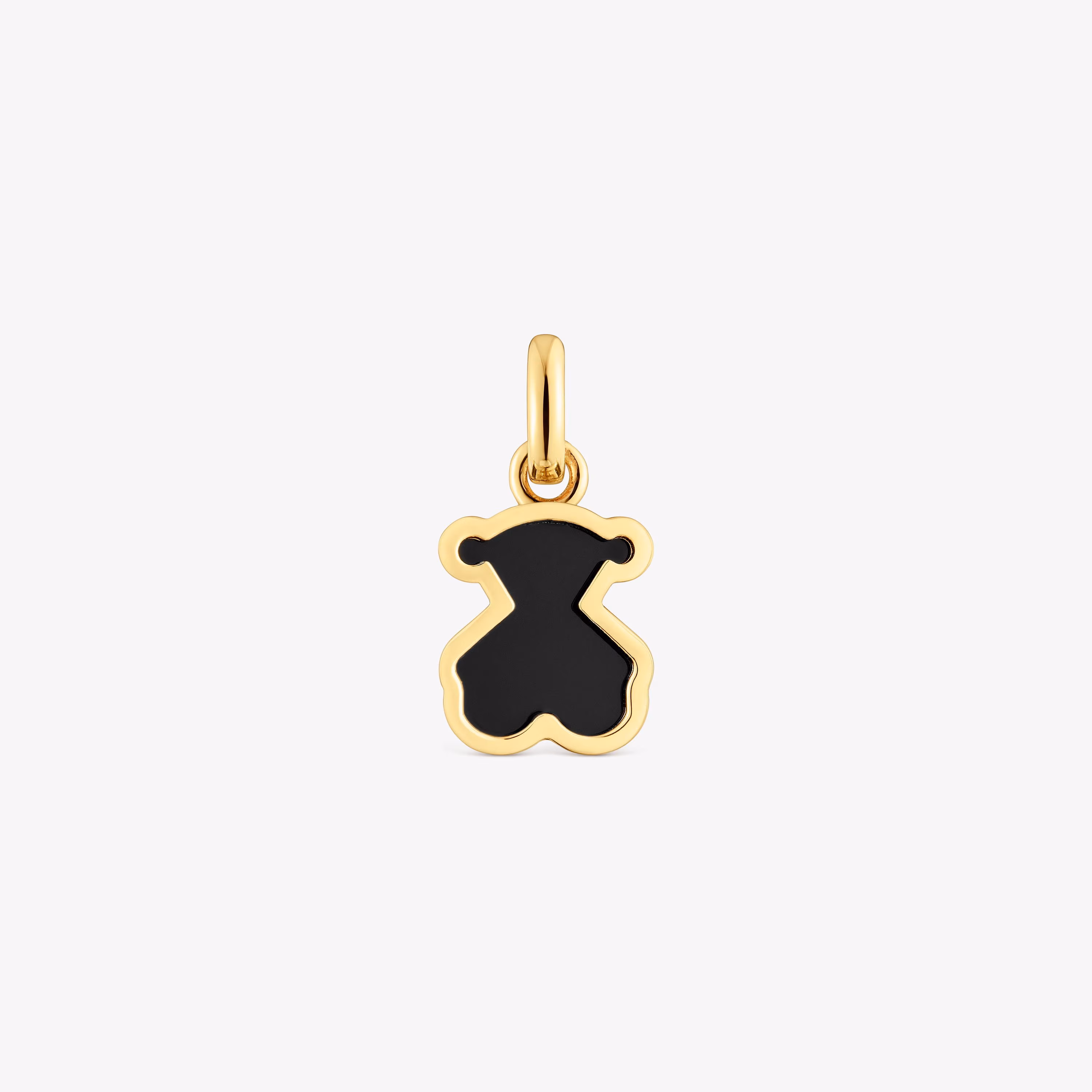 Colgante con baño de oro 18 kt sobre plata y metacrilato negro Galaxy