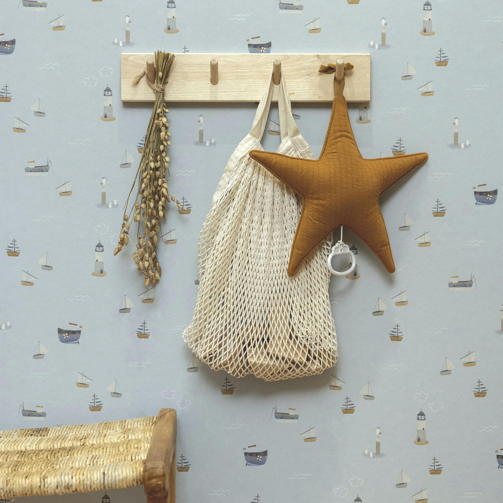 - fresque panoramique sailors bay bleu 280x300cm