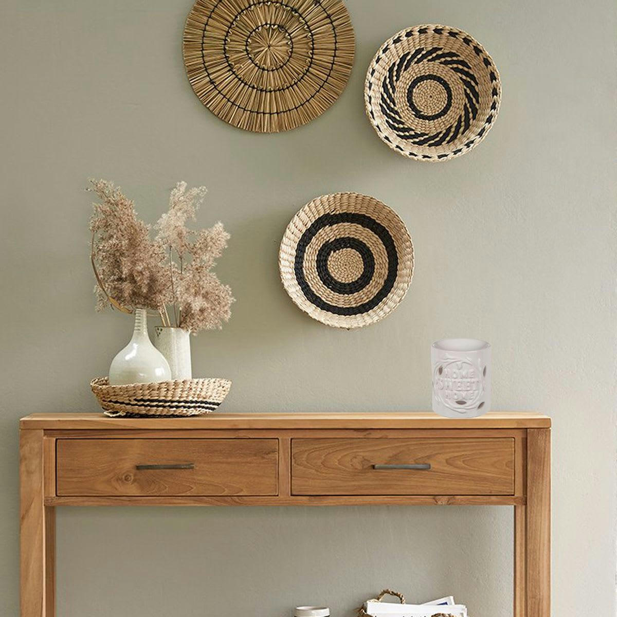 - Brûle-parfum home sweet home en céramique blanche