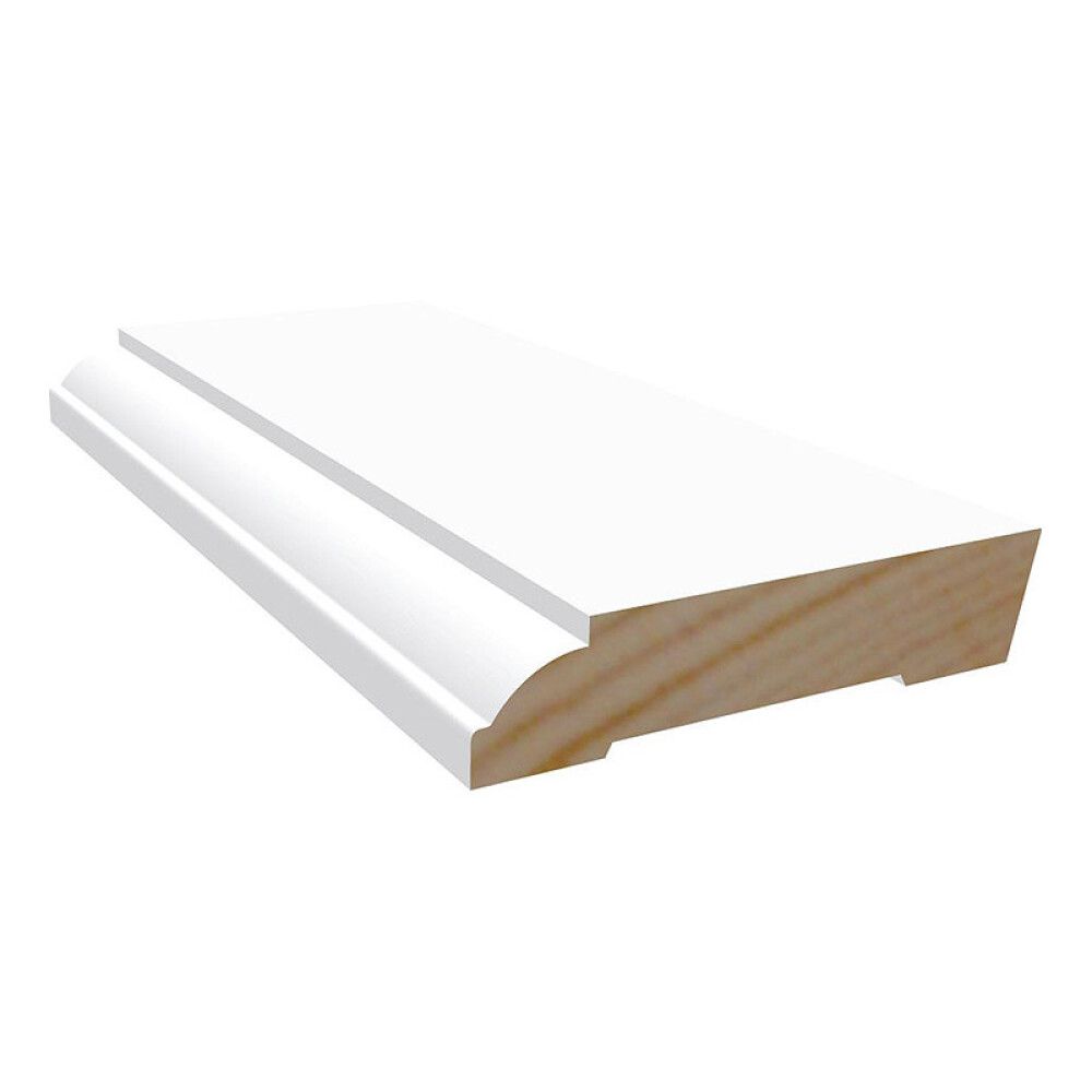 GULVLIST MOELVEN 15X70X4400MM M43 HVIT