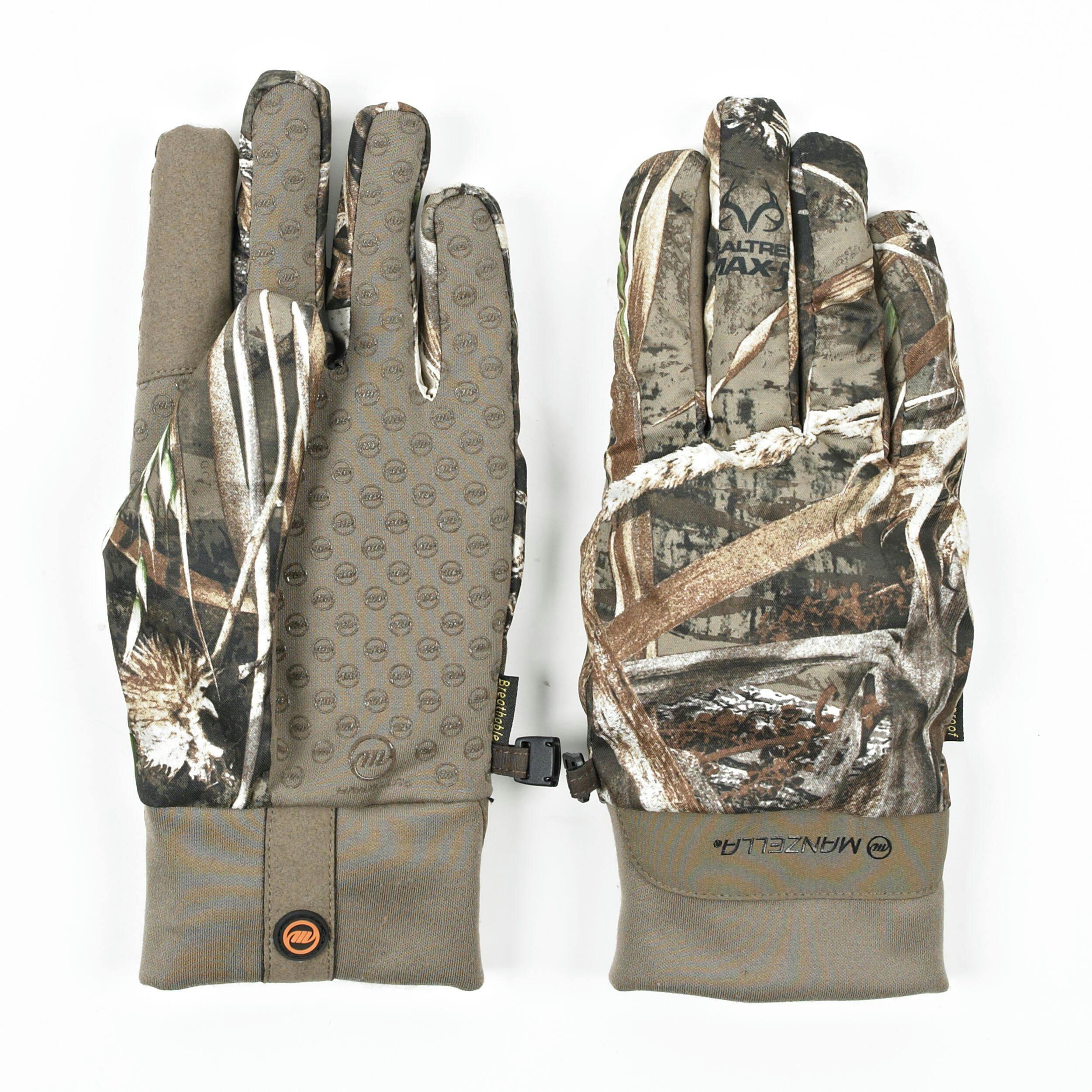 Manzella Waterfowl Shooter WaterProof Hunting Gloves, Lined for Warmth, Realtree Max5 Camo