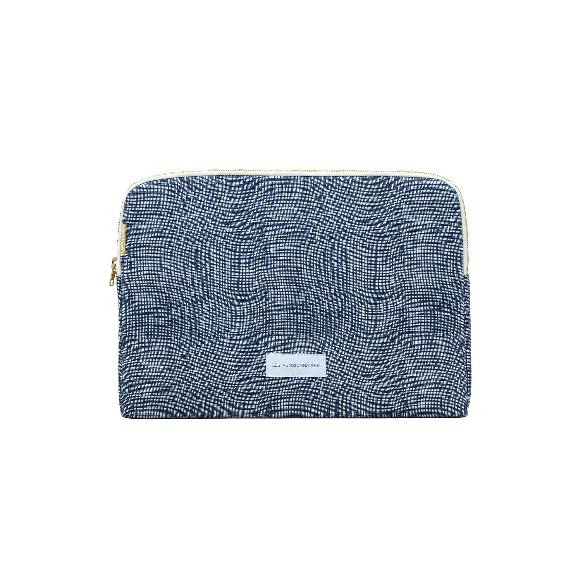 - Housse d'ordinateur en toile de coton bio bleu orage 13 pouces