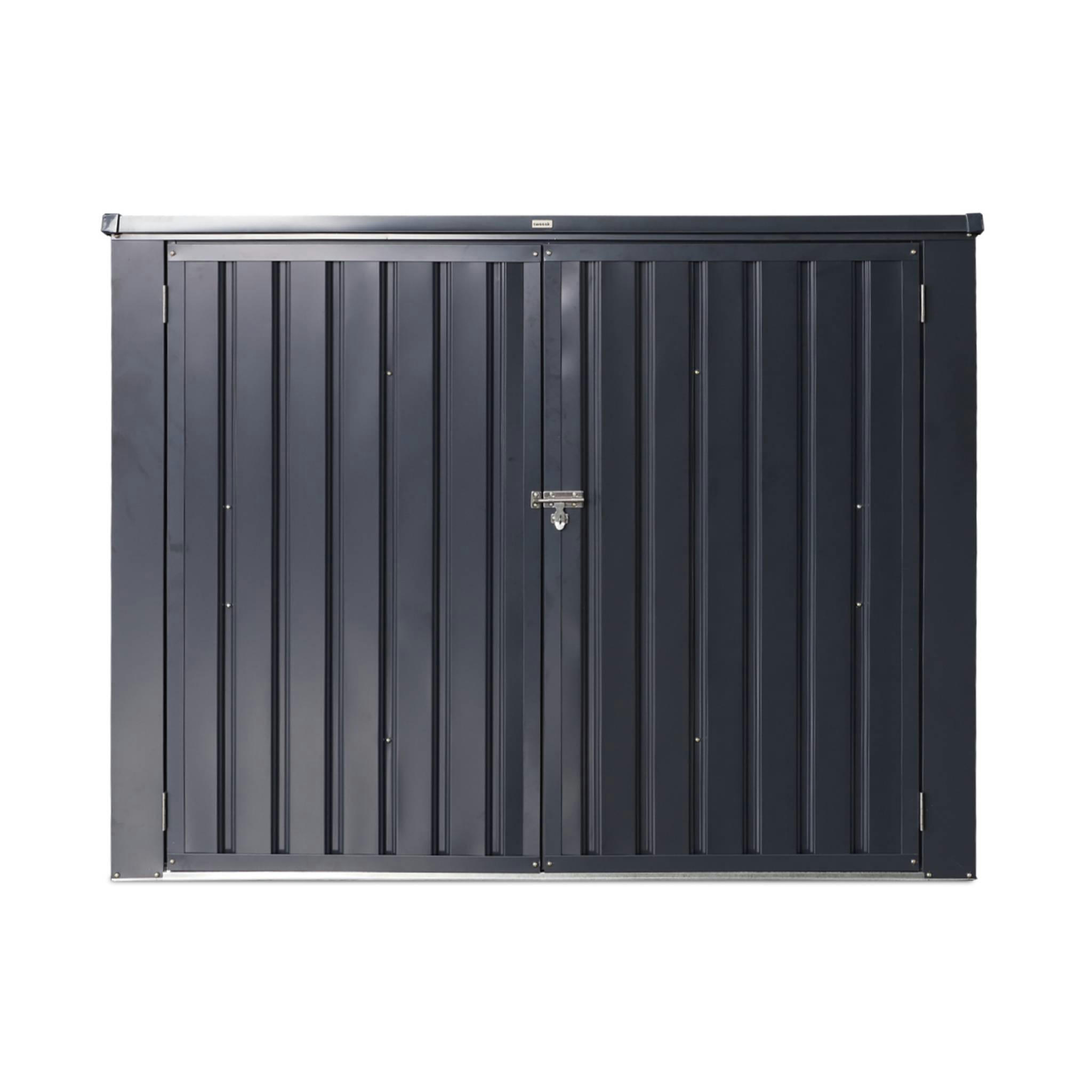 CAREMBAULT - Cache poubelle double gris anthracite,  1,75m²