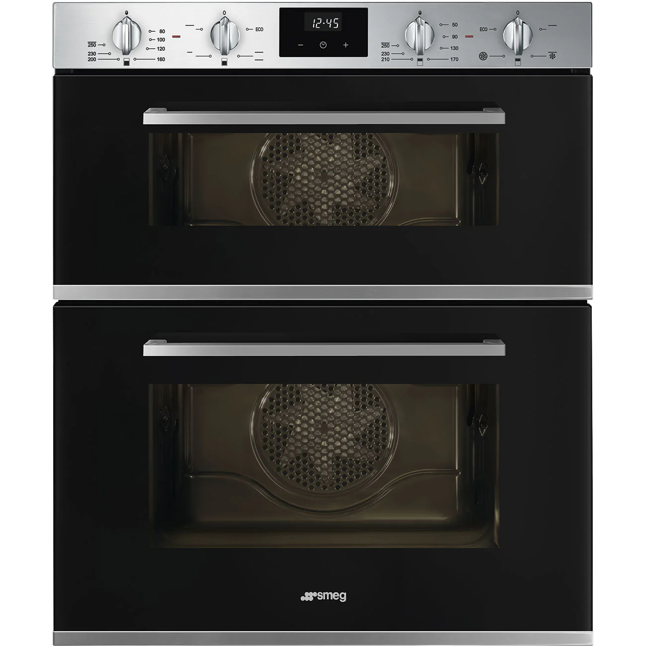 Cucina Under Counter Double Oven Black