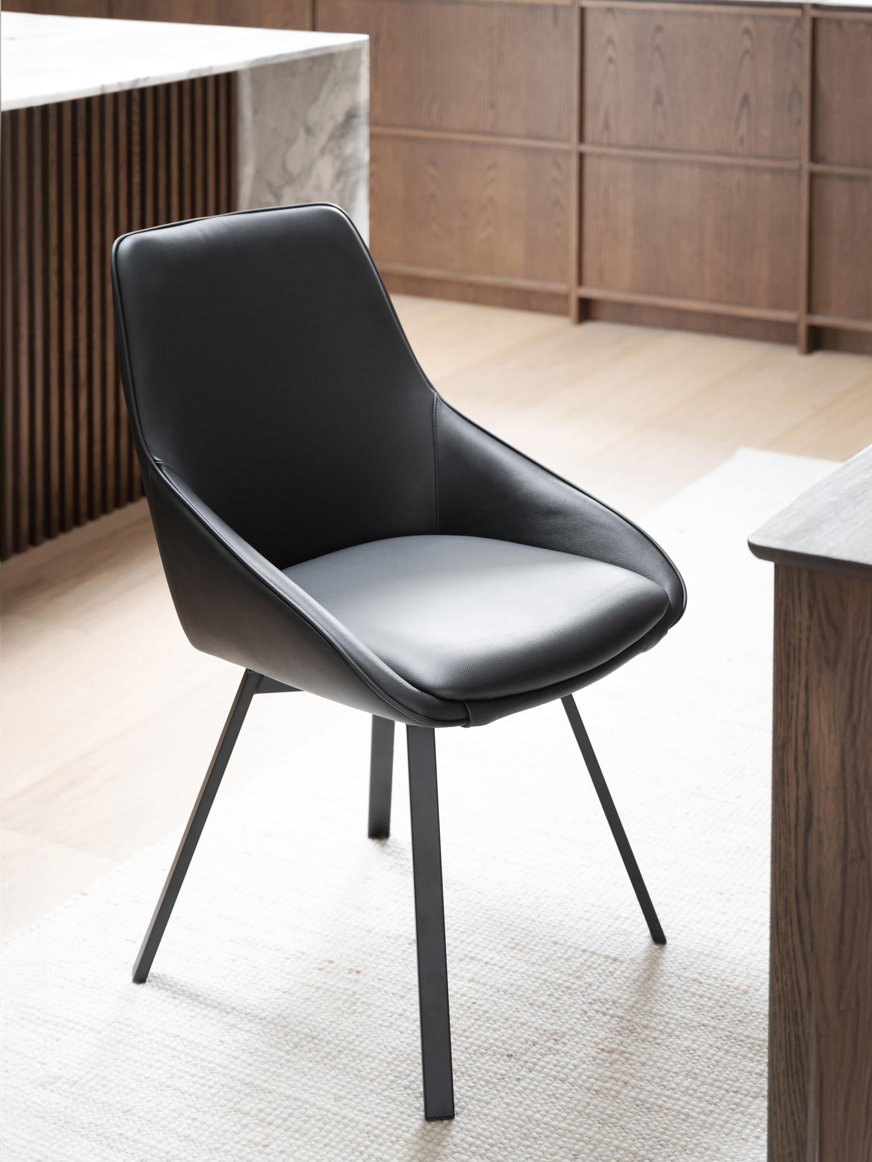 Drehbare Lederstühle Alison, 2er-Set