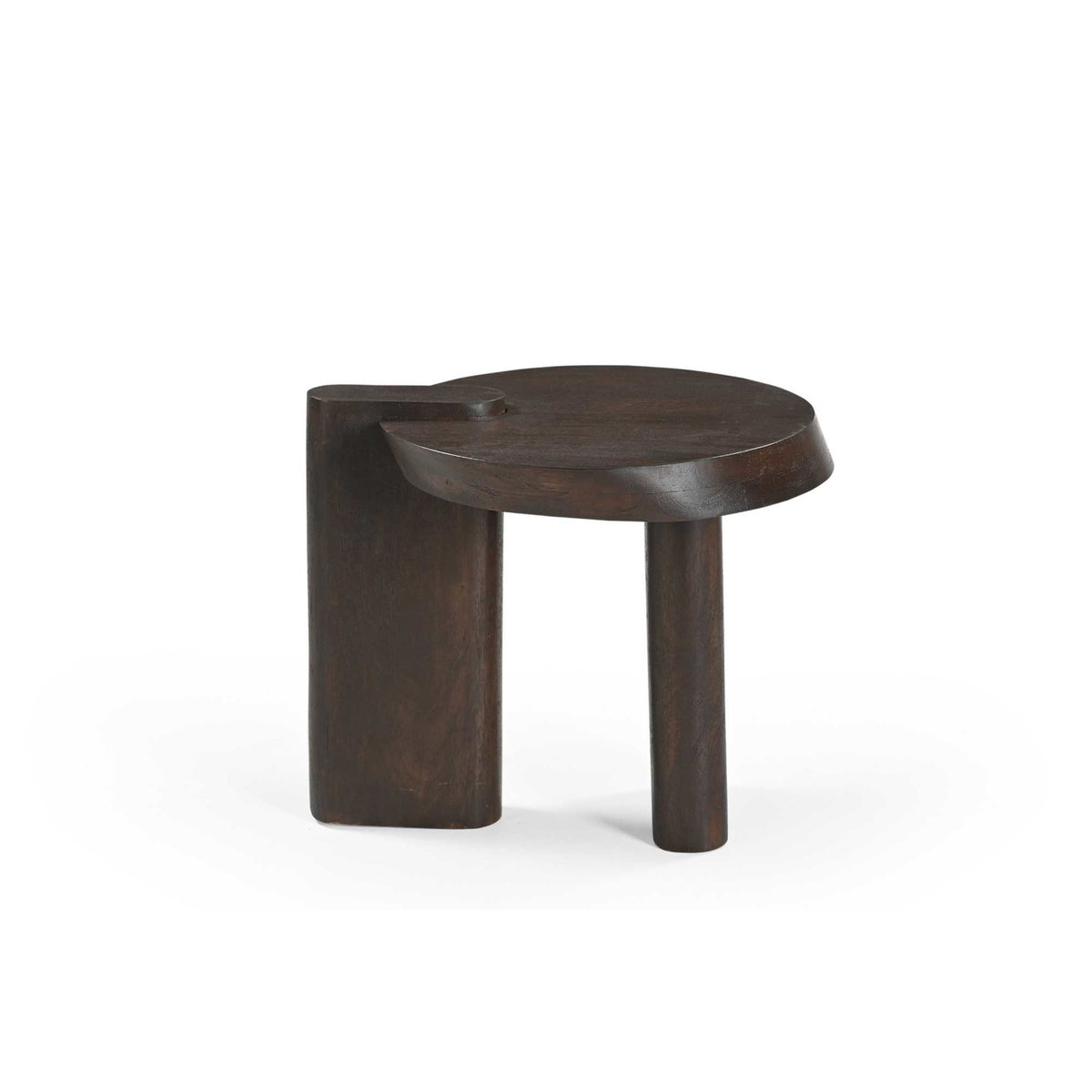 Starfurn Bijzettafel Rava - Rond Bruin Hout - 50x45x45cm
