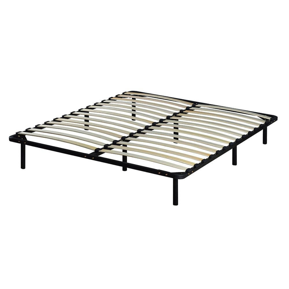 SOMKIT - Sommier à lattes en métal  160x200  Coloris Noir  Livré en kit