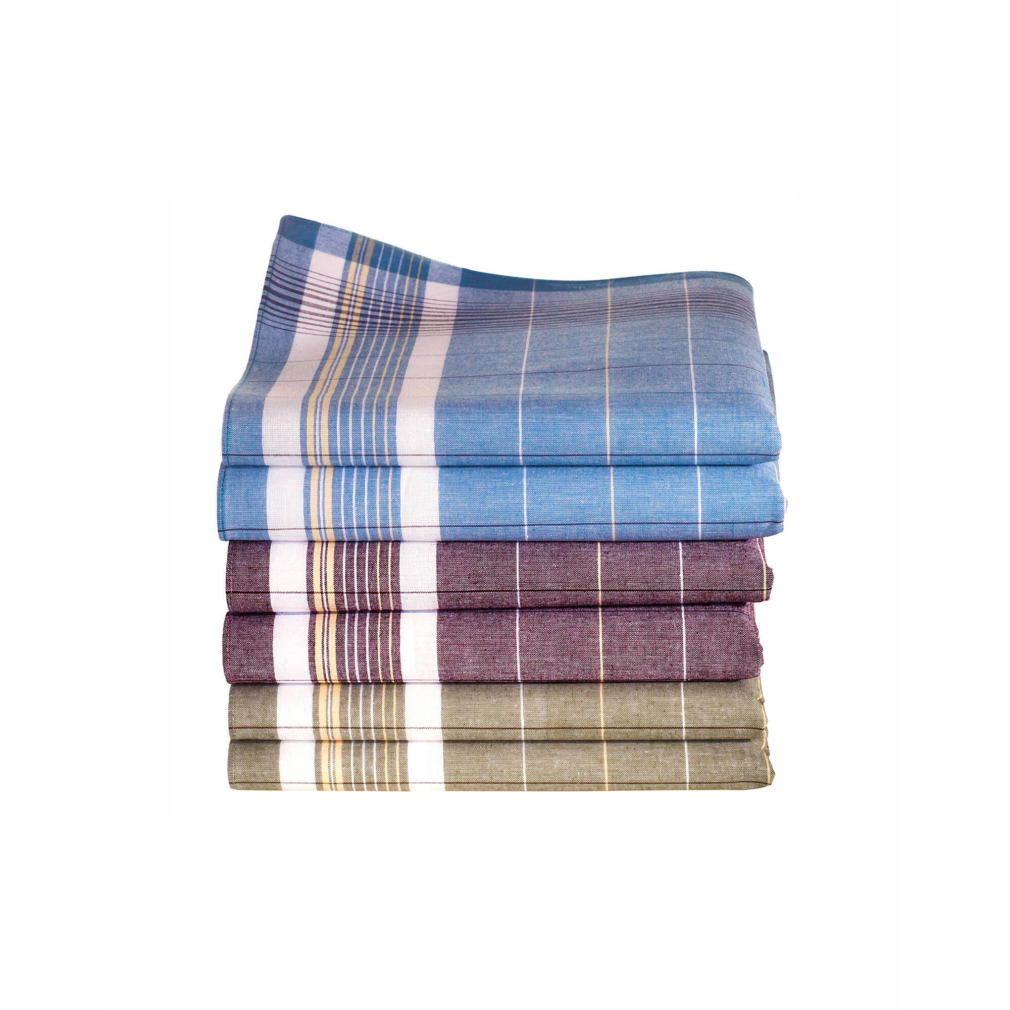 Mouchoir travail pur coton - lot de 6 ou lot de 12