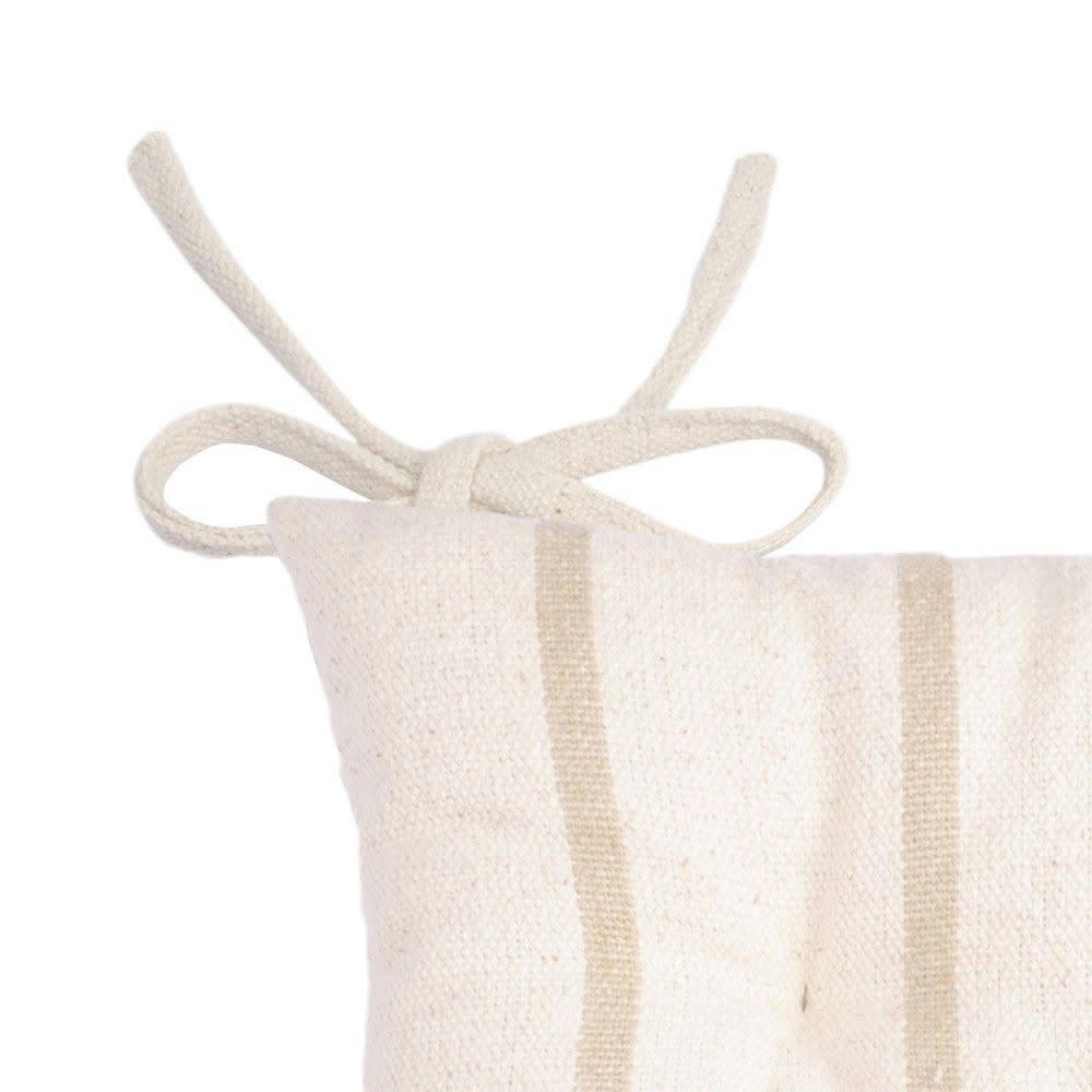 ST TROP - Galettes de chaise 5 points lin coton 40x40cm - Lot de 4