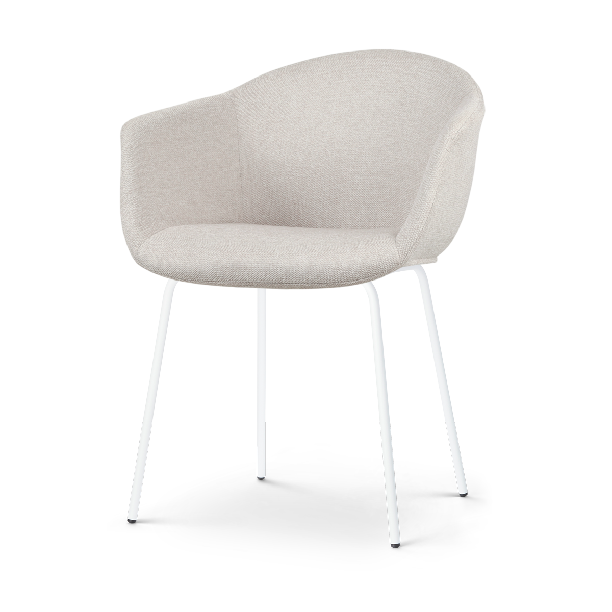 Nolon Nora-Otis Eetkamerstoel Beige - met Armleuning - Wit