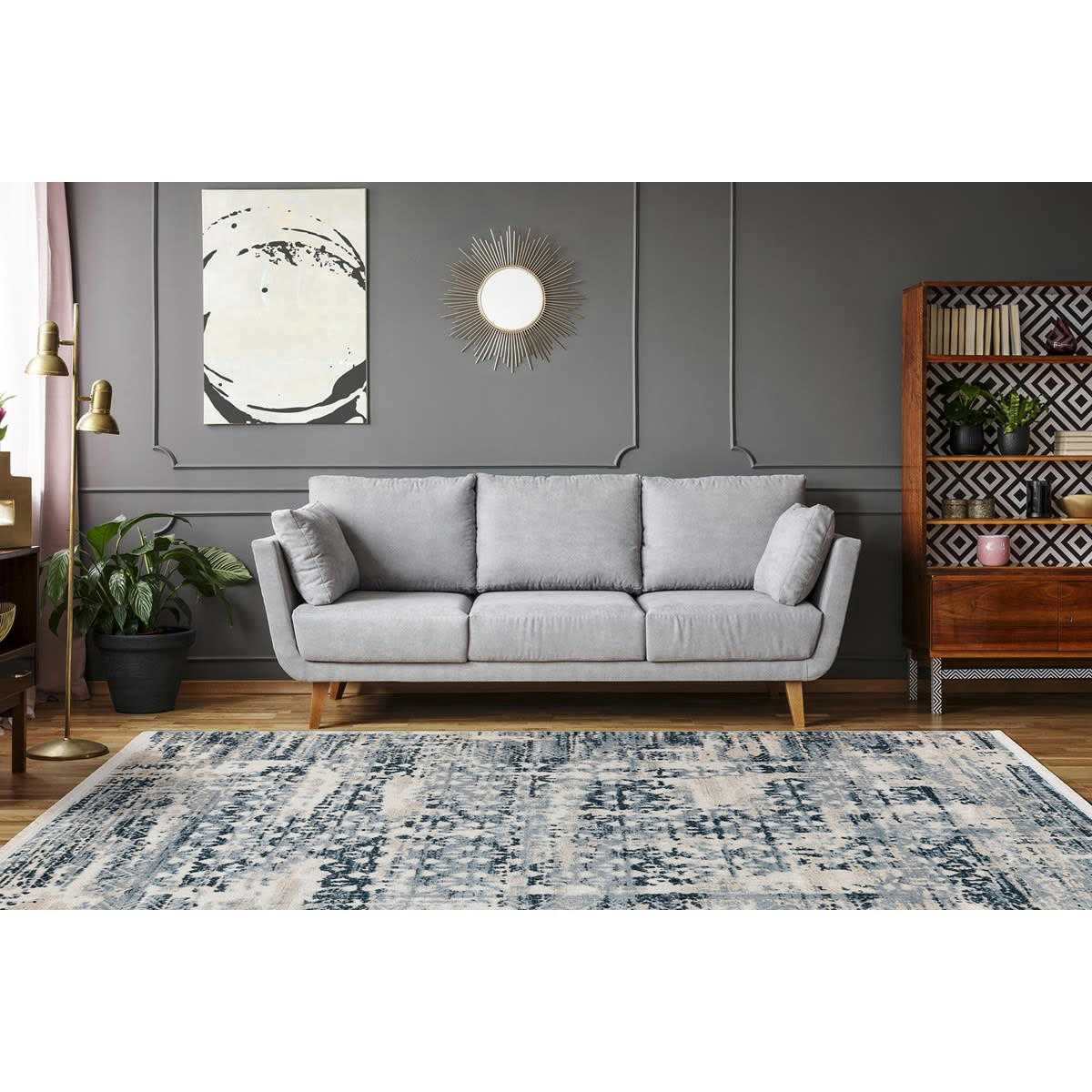 GEFO - Tapis de salon en polypropylène beige 160x230 cm