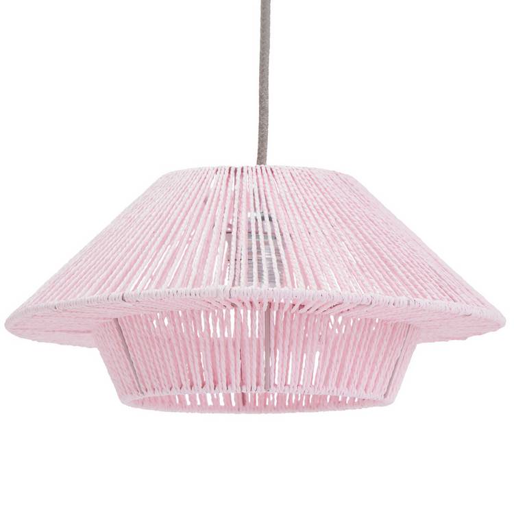Habitat Paper Rope 2 Tier Pink Easy Fit Lampshade - 35cm