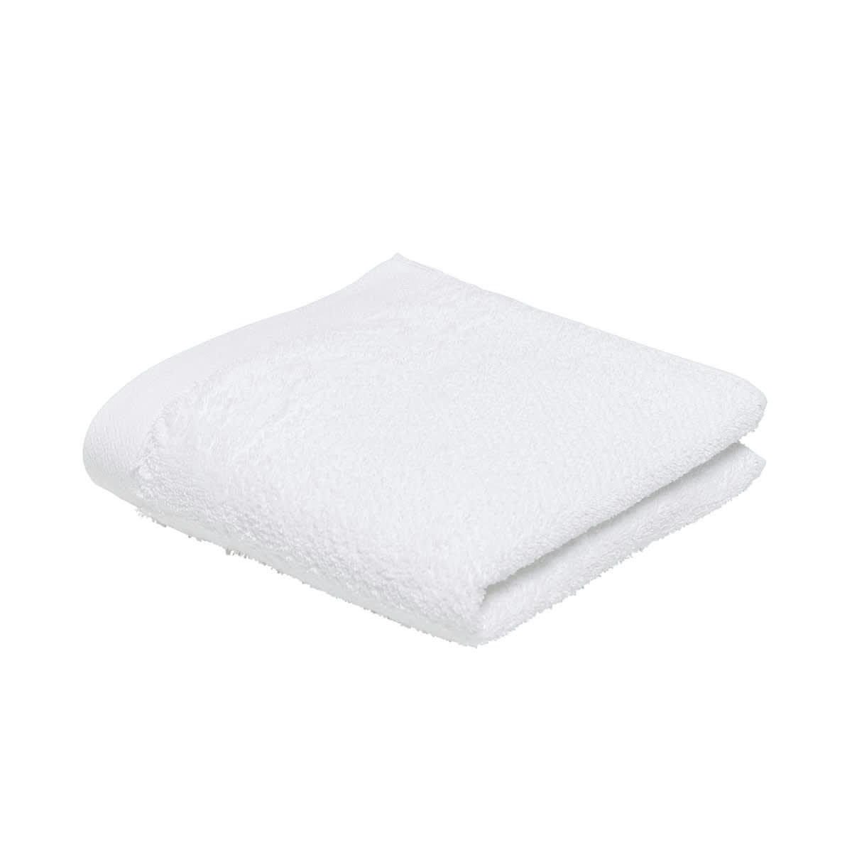 BIO ORGANIC - Serviette de bain uni en Coton Blanc 50x90 cm