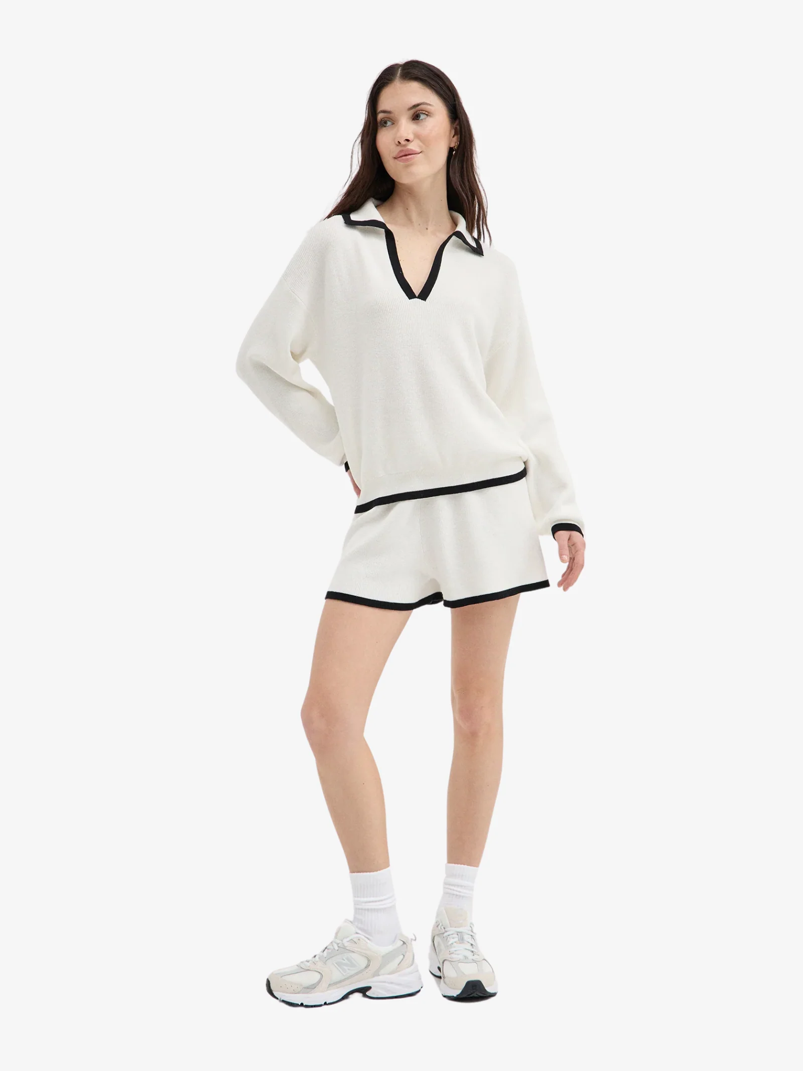 Contrast Polo Knit