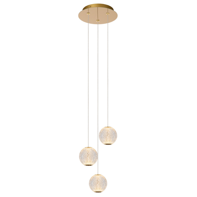 Suspension LED Cintra transparente Ø 25 cm 3 x 4,7 W LUCIDE