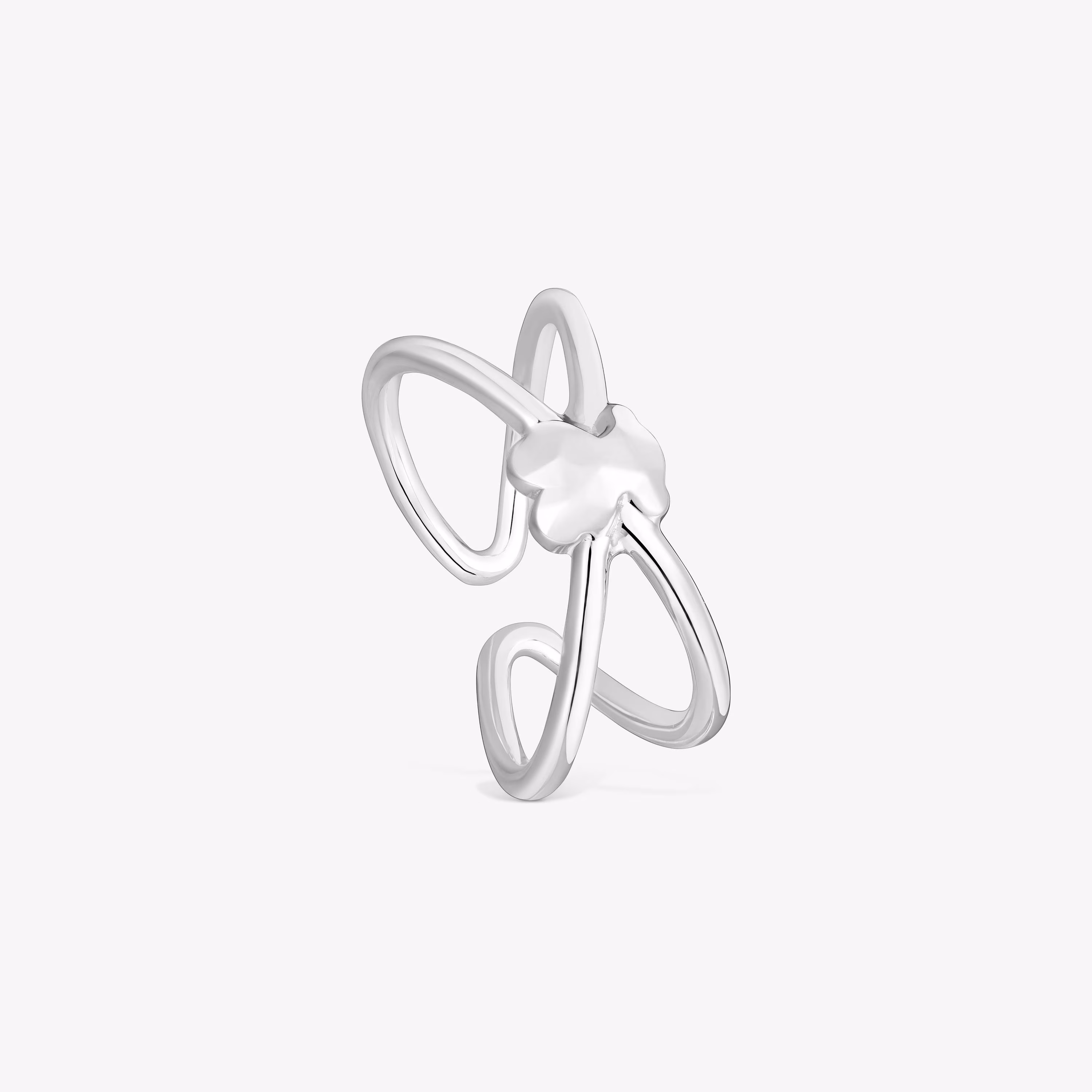 Anillo abierto oso de plata Icon Metal