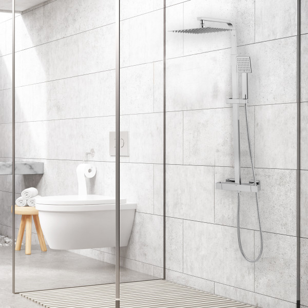 Zestaw prysznicowy GOBA-THERM-25 bateria termostat deszczownica - Yoka Home