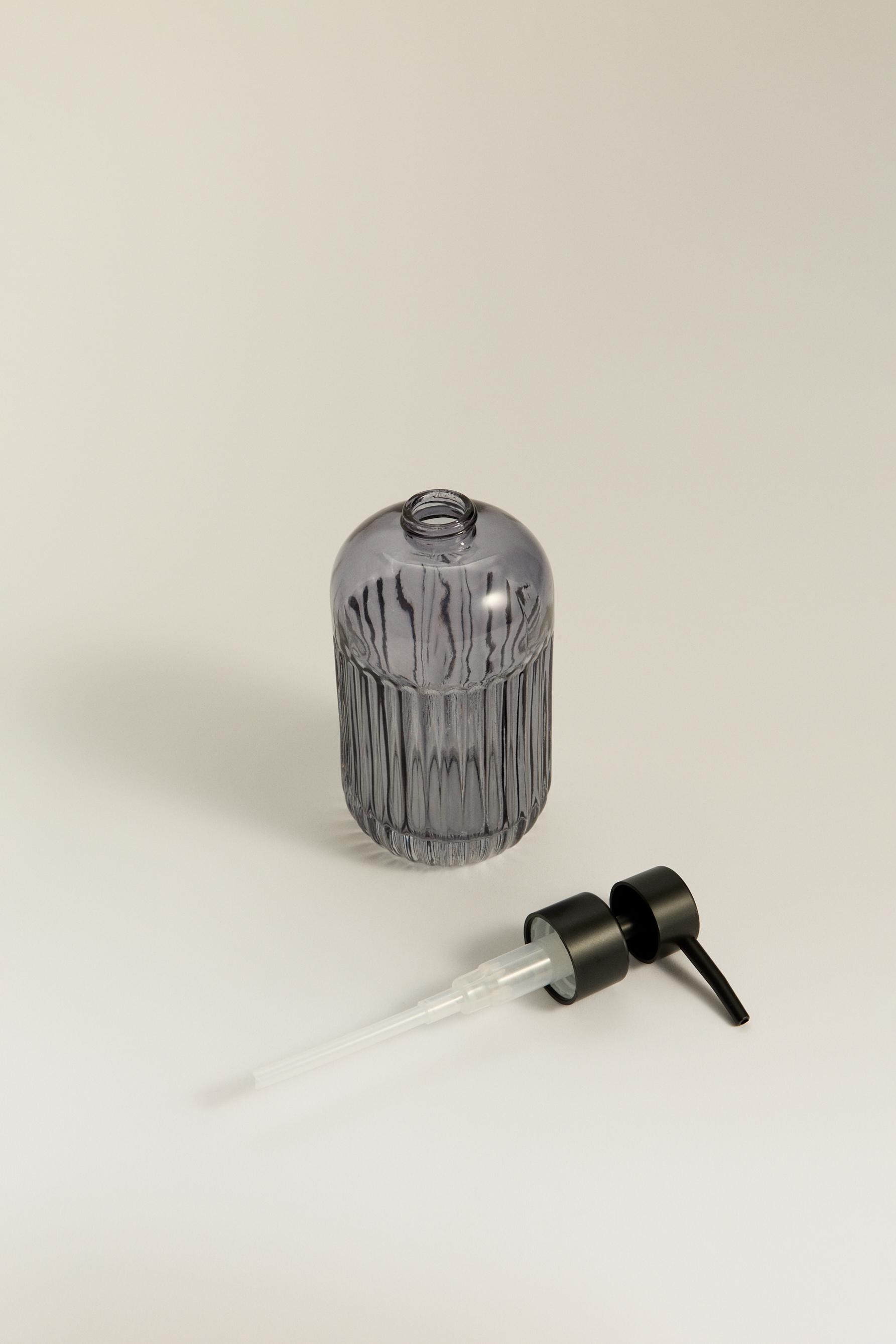 Dispensador jabón vidrio rayado