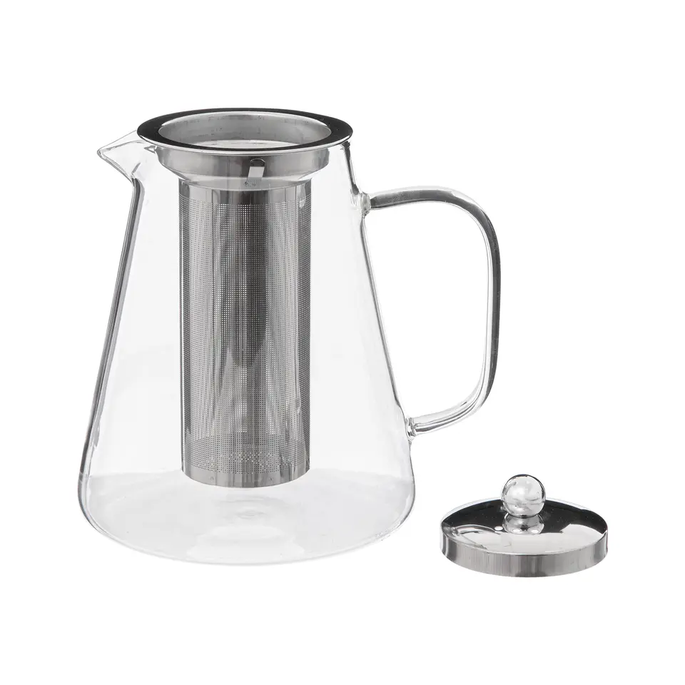 Secret de Gourmet - Theepot - glas/rvs - met filter - 1300 ml
