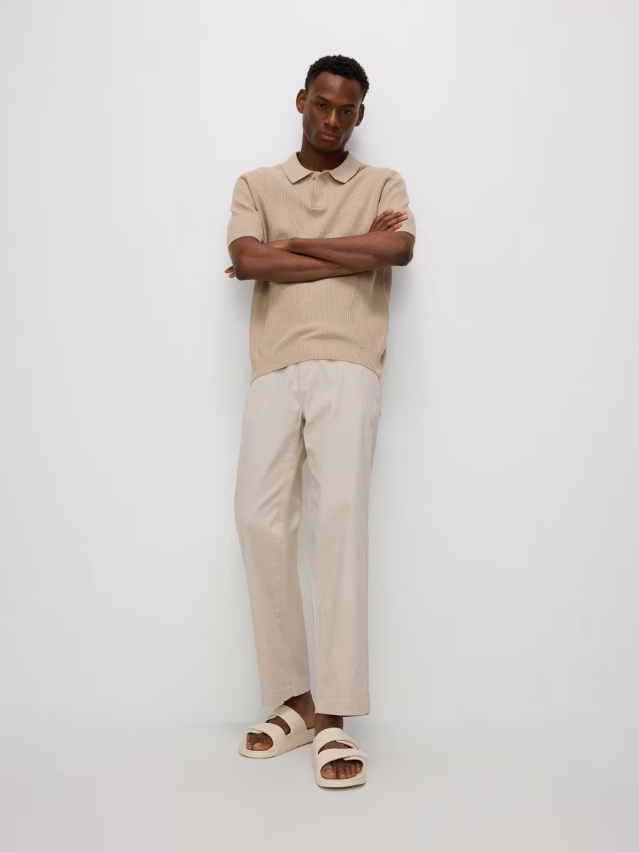 Cotton Slim Trousers