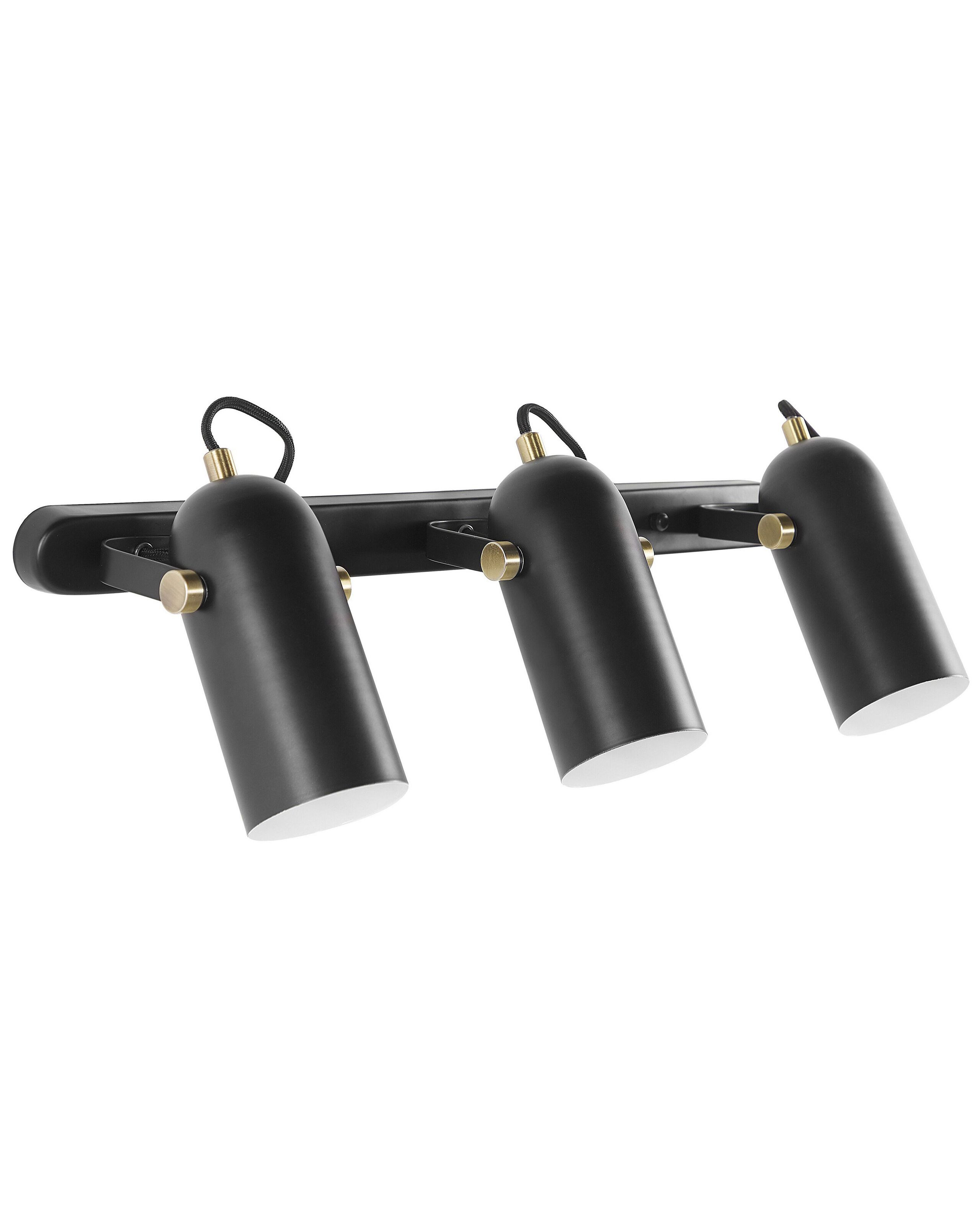 Lampa ścienna regulowana metalowa czarna