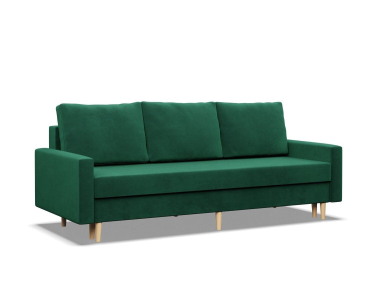 Kanapa trzyosobowa, MILO, velvet, 212x92x92, butelkowa zieleń | TYLETEGOTU