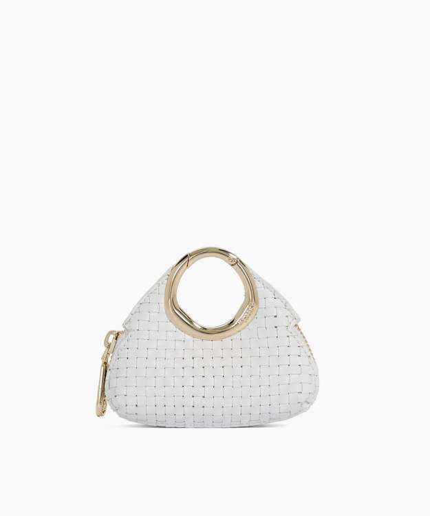 Spend White - Circular Clip Bag Charm