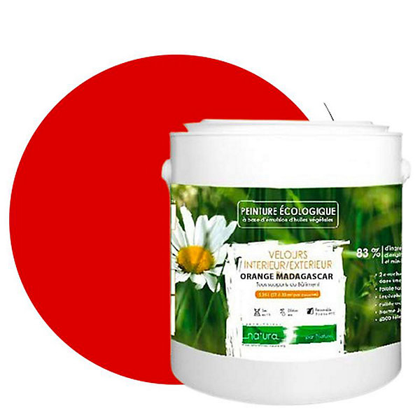 Orange Madagascar Peinture interieur exterieur aspect velours Natura - Orange Madagascar - 2.5L