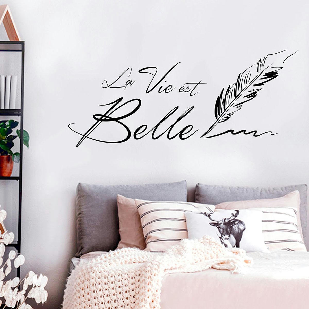 LA VIE - Autocollants muraux la vie est belle 90x41cm