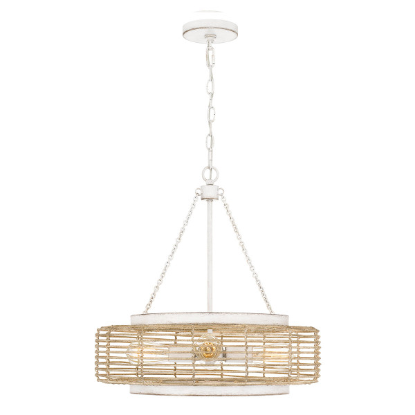 Lampa wisząca antyczna biel WAYLON 4xE27x60W Quoizel