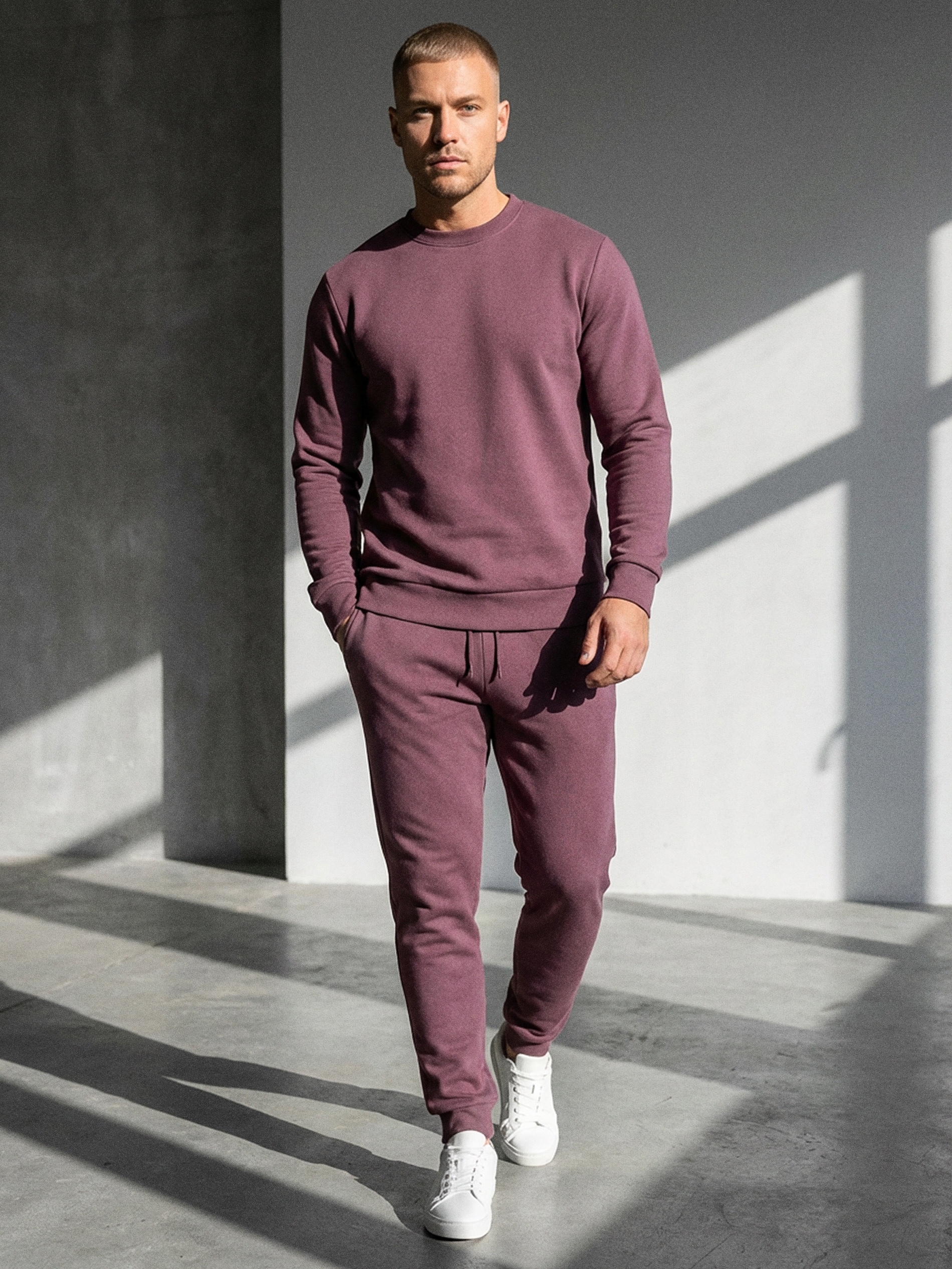 Bluza crewneck z domieszką bawełny