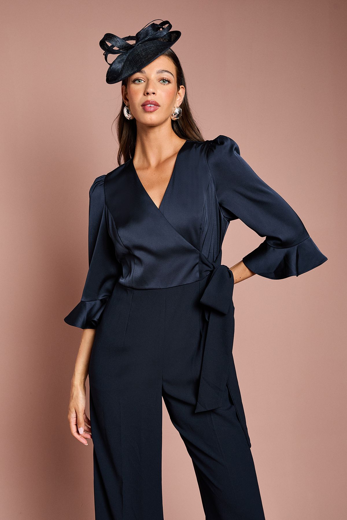 Coast Wrap Top Tie Side Jumpsuit